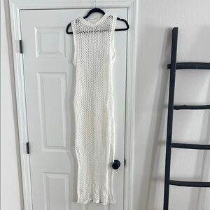 Beach Riot White Knit Swim Coverup